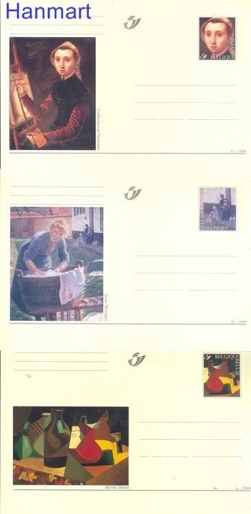 Znaczek Belgia 1999 Mi 76-78 Całostka pocztowa