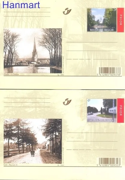 Znaczek Belgia 2002 Mi 98-107 Całostka pocztowa