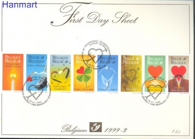 Znaczek Belgia 1999 Mi 2848-2855 FDC