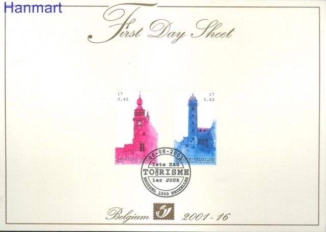 Znaczek Belgia 2001 Mi 3065-3066 FDC