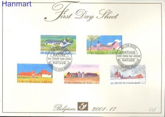 Znaczek Belgia 2001 Mi 3067-3071 FDC