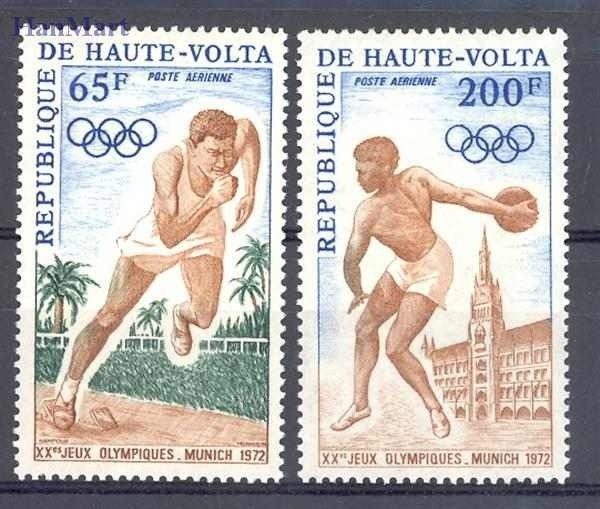 Znaczek Górna Wolta 1972 Mi 365-366 Czyste **