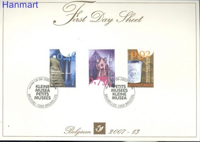 Znaczek Belgia 2007 Mi 3710-3712 FDC