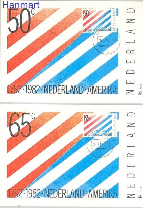 Znaczek Holandia 1982 Mi 1207-1208 Karta Max
