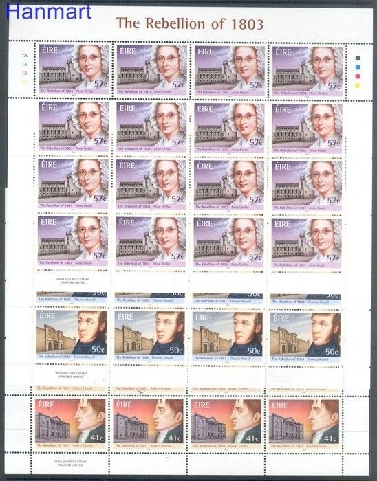 Znaczek Irlandia 2003 Mi ark 1520-1522 Czyste **