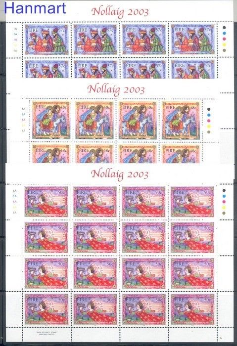 Znaczek Irlandia 2003 Mi ark 1550-1552 Czyste **