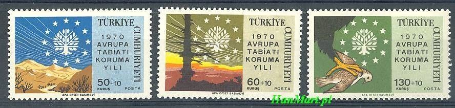 Znaczek Turcja 1970 Mi 2158-2160 Czyste **