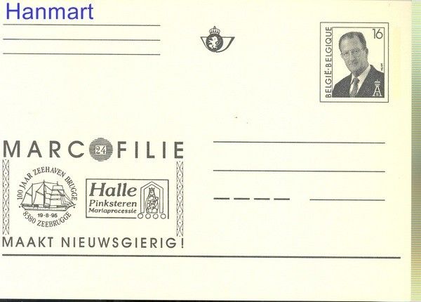 Znaczek Belgia 1996 Całostka pocztowa