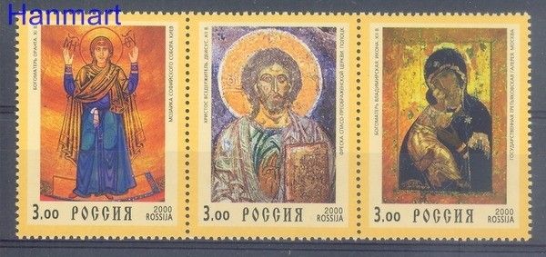 Znaczek Rosja 2000 Mi 783-785 Czyste **