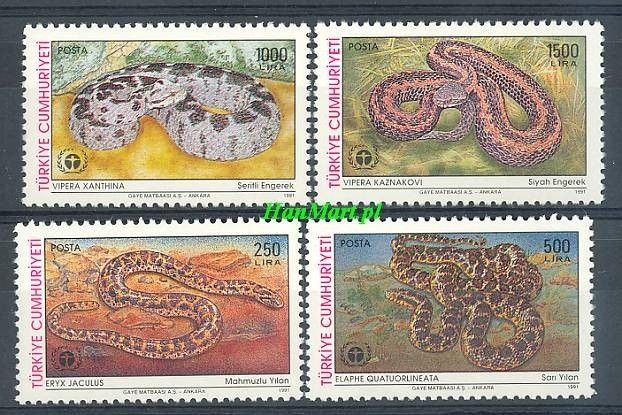 Znaczek Turcja 1991 Mi 2938-2941 Czyste **