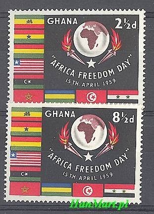 Znaczek Ghana 1959 Mi 46-47 Czyste **