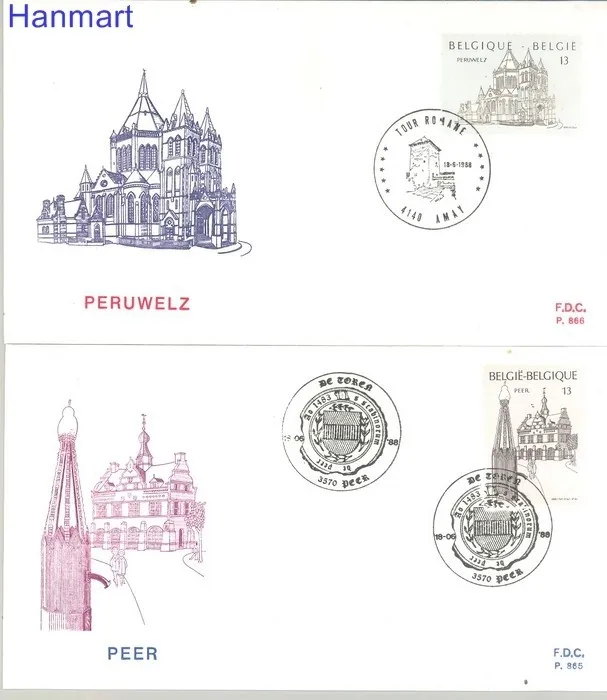 Znaczek Belgia 1988 Mi 2340-2344 FDC