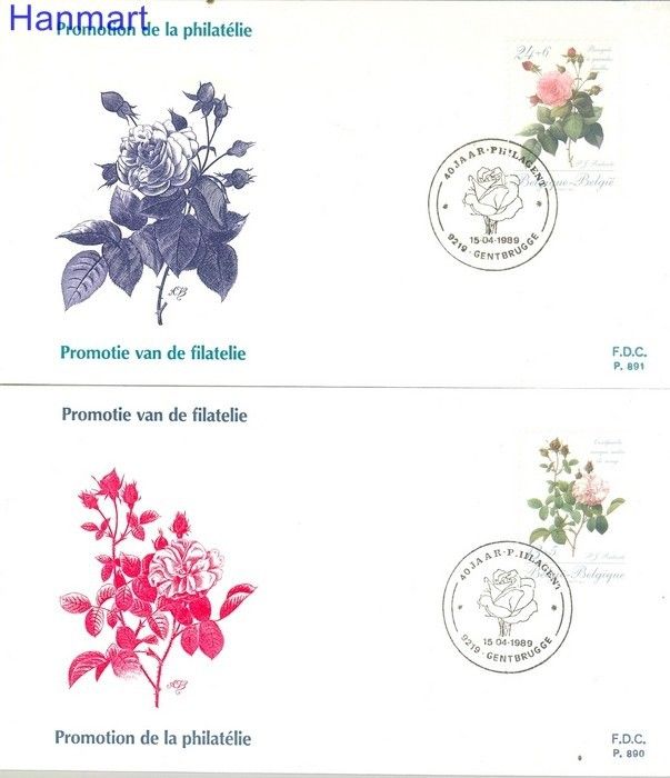 Znaczek Belgia 1989 Mi 2370-2371 FDC