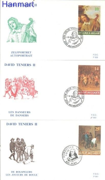 Znaczek Belgia 1990 Mi 2445-2447 FDC