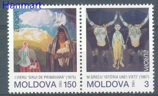 Znaczek Mołdawia 1993 Mi 94-95 Czyste **