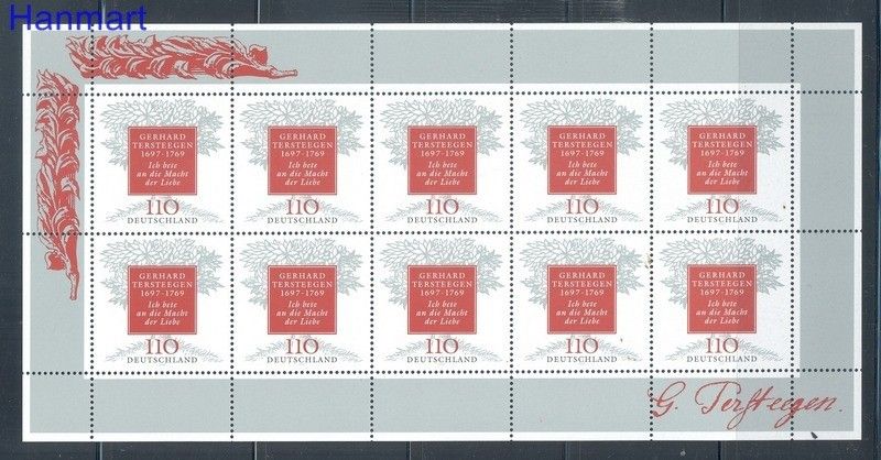 Znaczek Niemcy 1997 Mi ark 1961 Czyste **