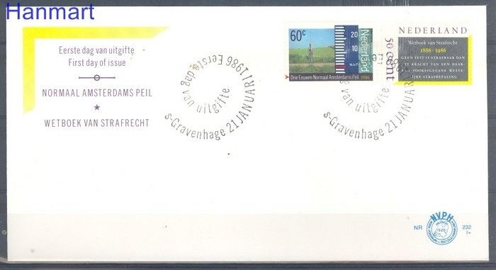 Znaczek Holandia 1986 Mi 1286-1285 FDC