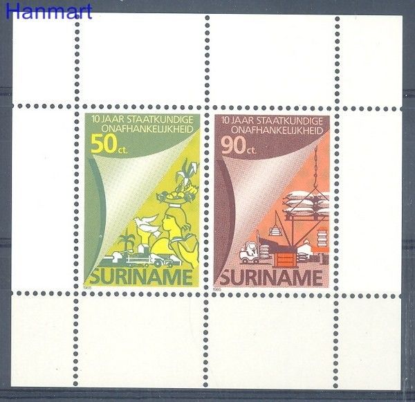 Znaczek Surinam 1985 Mi bl 42 Czyste **