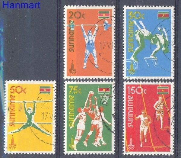 Znaczek Surinam 1980 Mi 905-909 Stemplowane