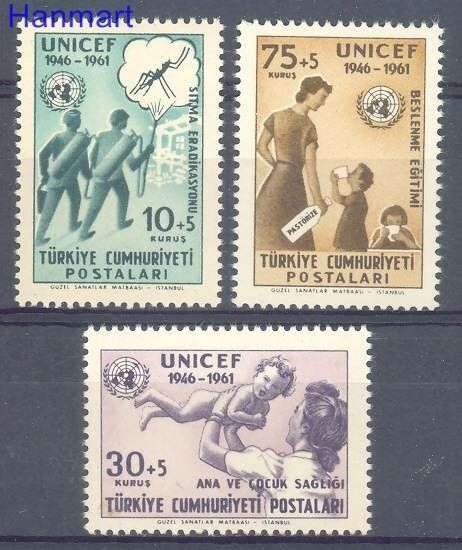 Znaczek Turcja 1961 Mi 1827-1829 Czyste **