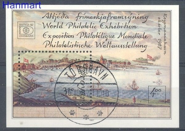 Znaczek Wyspy Owcze 1987 Mi bl 3 Stemplowane