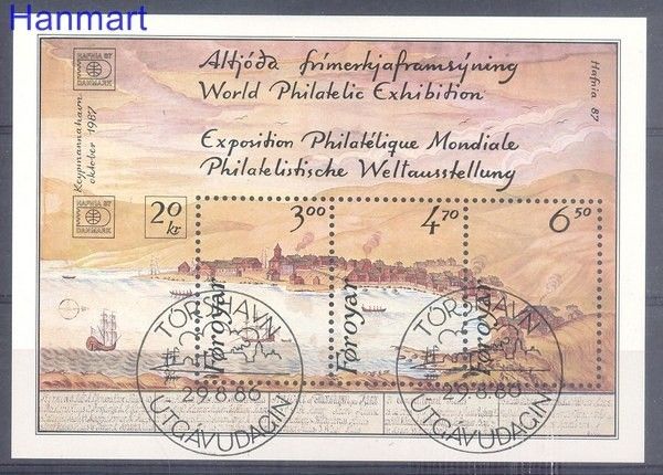 Znaczek Wyspy Owcze 1986 Mi bl 2 Stemplowane