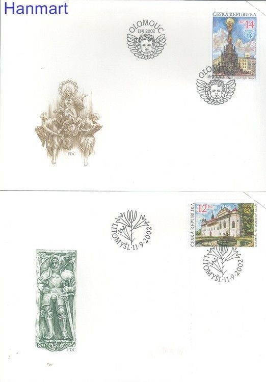 Znaczek Czechy 2002 Mi 332-333 FDC
