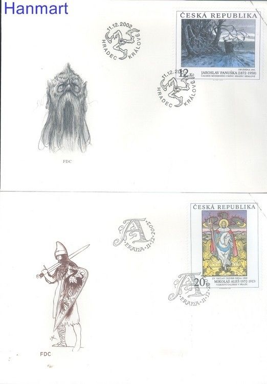 Znaczek Czechy 2002 Mi 342-344 FDC