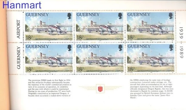 Znaczek Guernsey 1989 Mi mh O-7 Czyste **