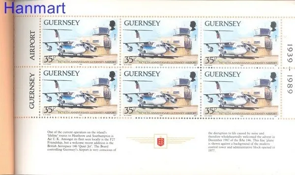 Znaczek Guernsey 1989 Mi mh O-7 Czyste **