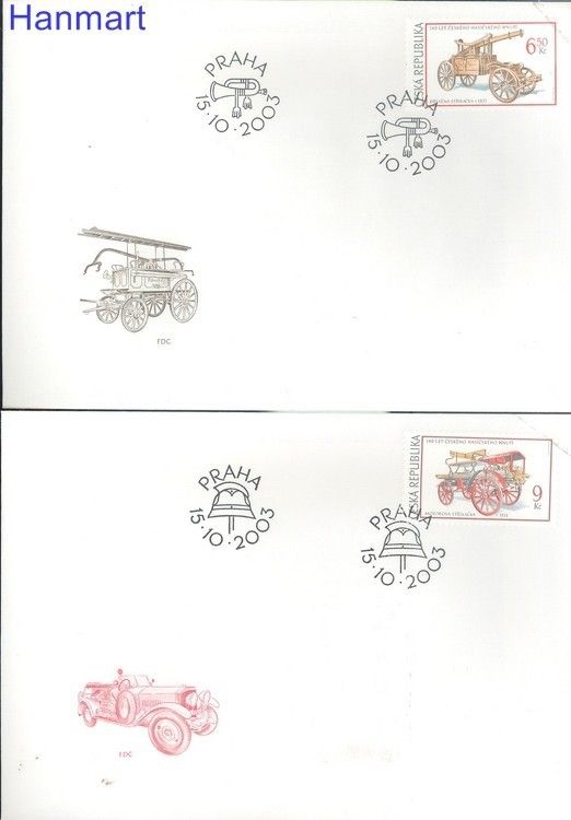 Znaczek Czechy 2003 Mi 371-373 FDC