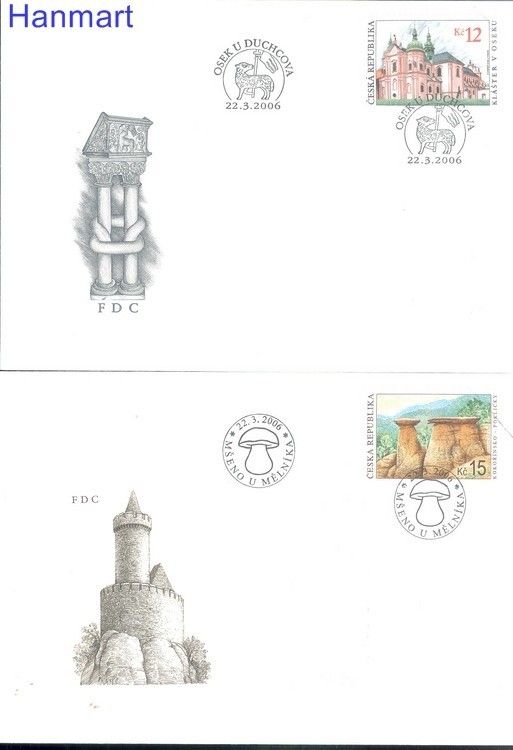 Znaczek Czechy 2006 Mi 469-470 FDC
