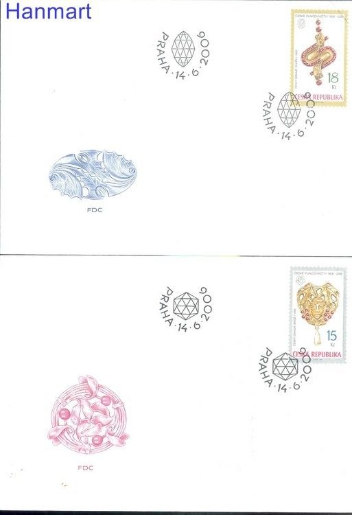 Znaczek Czechy 2006 Mi 481-482 FDC
