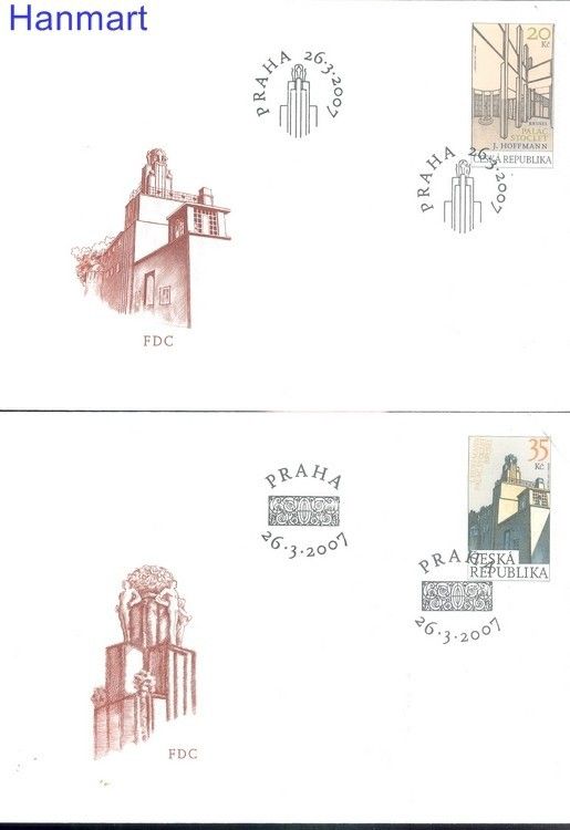 Znaczek Czechy 2007 Mi 508-509 FDC