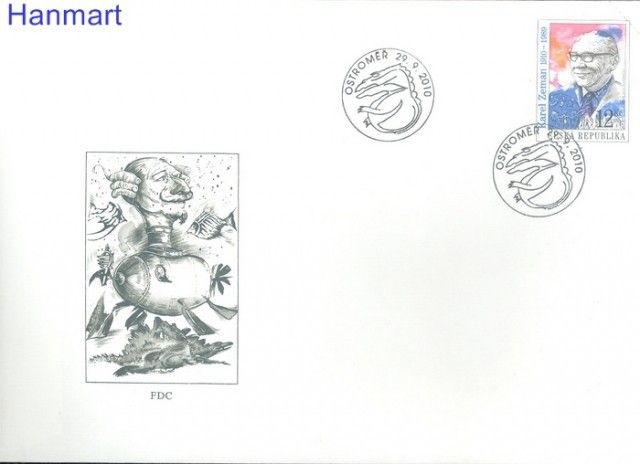 Znaczek Czechy 2010 Mi spe 653 FDC