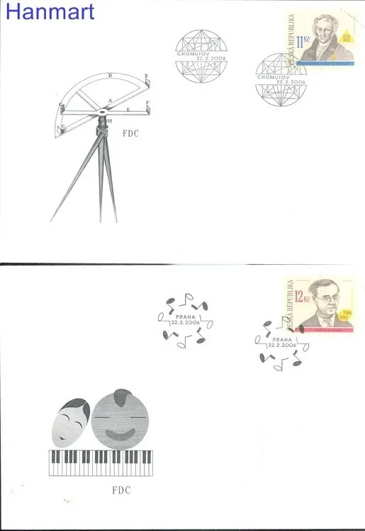 Znaczek Czechy 2006 Mi 464-466 FDC