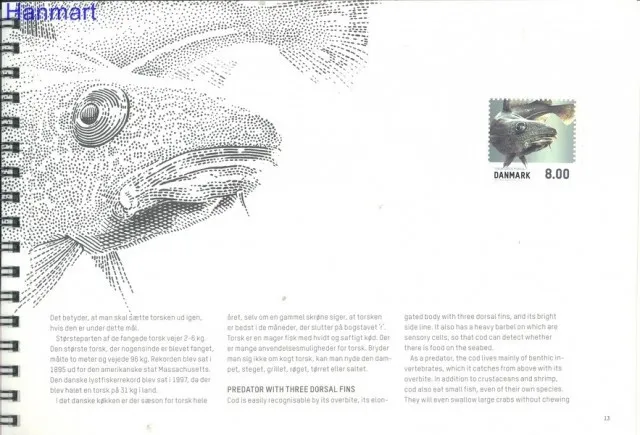 Znaczek Dania 2013 Mi h-blatt 124-128 Czyste **