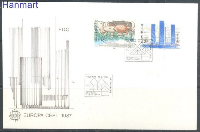 Znaczek Finlandia 1987 Mi 1021-1022 FDC