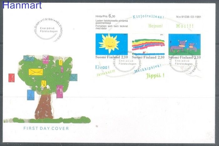 Znaczek Finlandia 1991 Mi bl 7 FDC