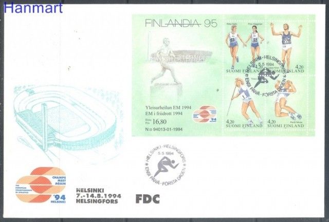 Znaczek Finlandia 1994 Mi bl 12 FDC
