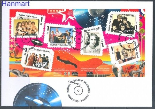Znaczek Finlandia 2010 Mi 2000-2005 FDC