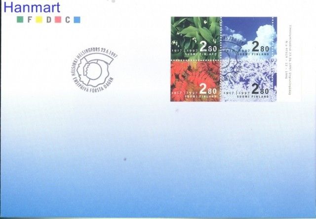 Znaczek Finlandia 1997 Mi blatt 48 FDC