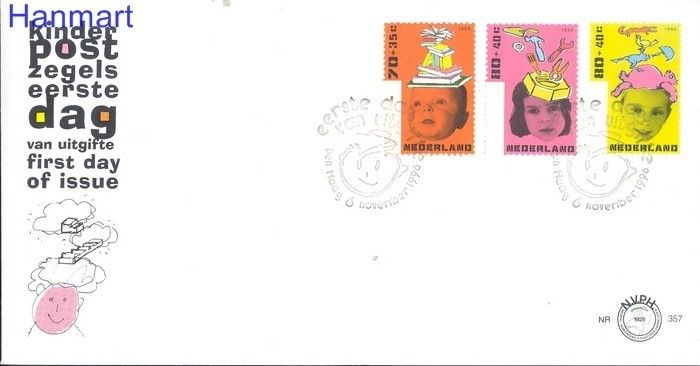 Znaczek Holandia 1996 Mi 1596-1598 FDC