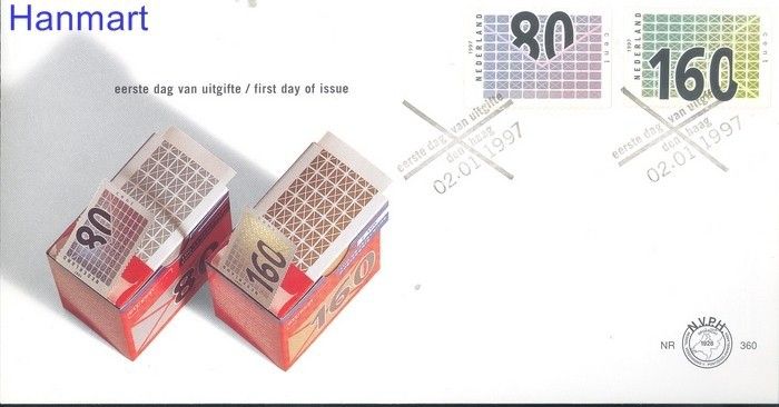 Znaczek Holandia 1997 Mi 1603-1604 FDC