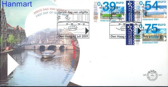 Znaczek Holandia 2001 Mi 1901-1903 FDC