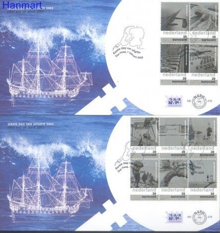 Znaczek Holandia 2003 Mi 2086-2095 FDC