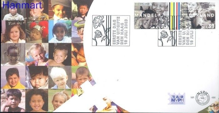 Znaczek Holandia 2003 Mi 2136-2137 FDC