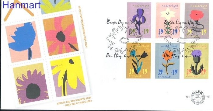 Znaczek Holandia 2004 Mi 2197-2202 FDC