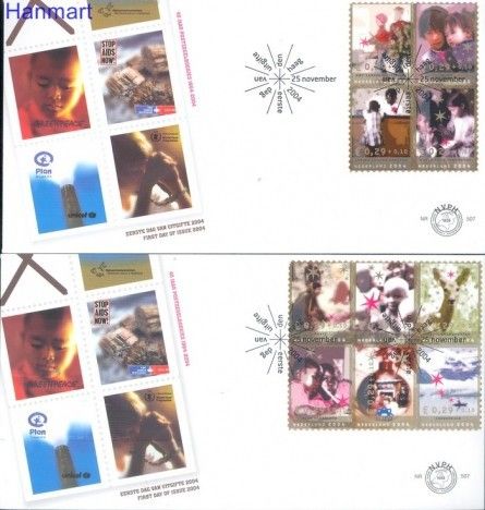 Znaczek Holandia 2004 Mi 2254-2263 FDC