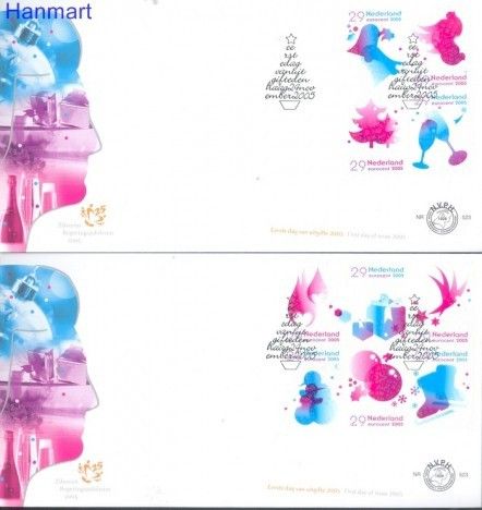 Znaczek Holandia 2005 Mi 2348-2357 FDC